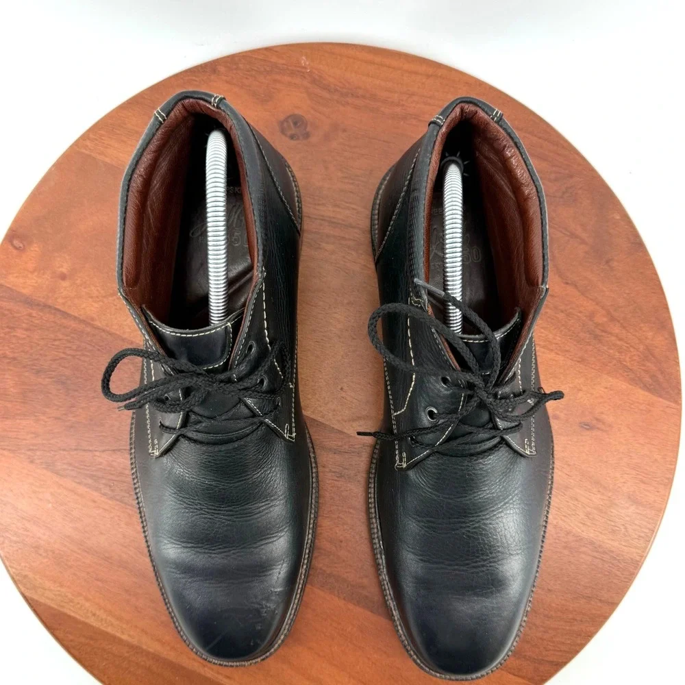 Johnston & Murphy J&M 1850 Chukka Boot Black Leather Lace Up Brazil Men's 10.5M